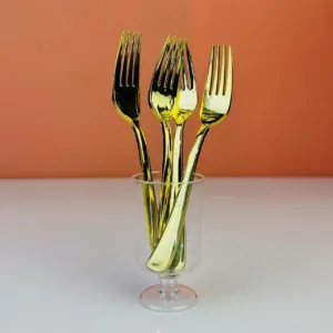 Fourchettes jetables or