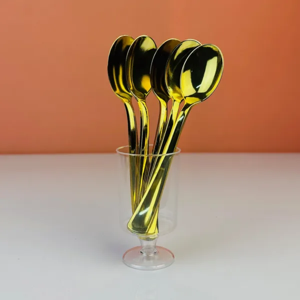 Cuillères jetables or