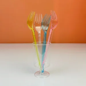 Fourchettes jetables color mix