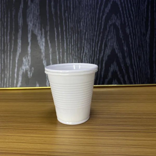 Gobelets Blanc 160ml en plastique - Image 2