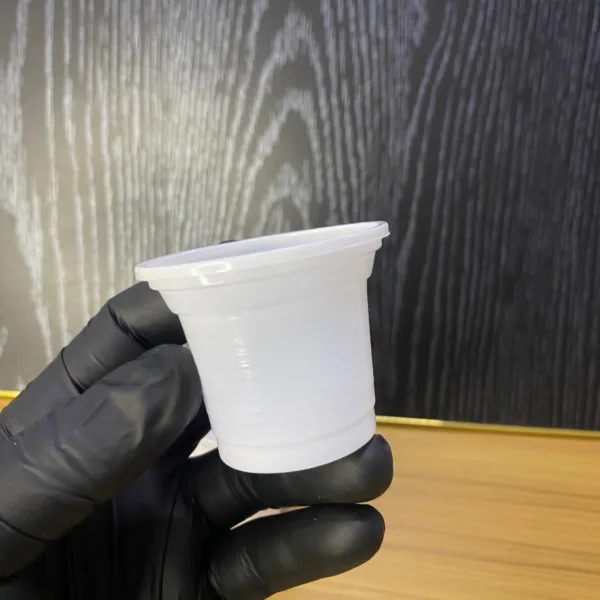 Gobelets Blanc 60ml en plastique - Image 5