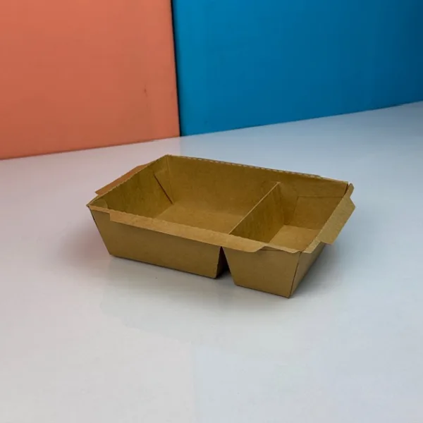 Barquettes en kraft 2 compartiments 2100ml – Image 5