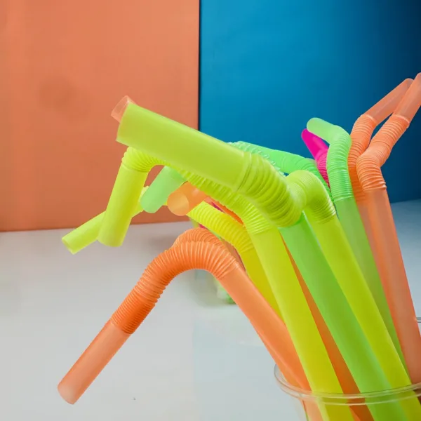 Pailles a milkshake larges color – Image 6