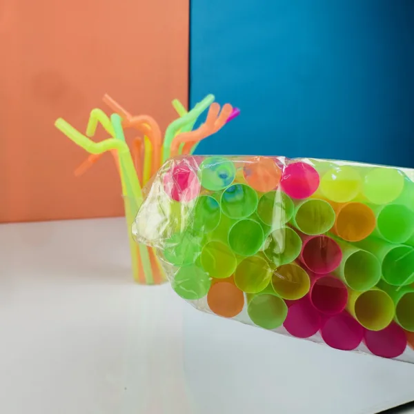 Pailles a milkshake larges color – Image 5