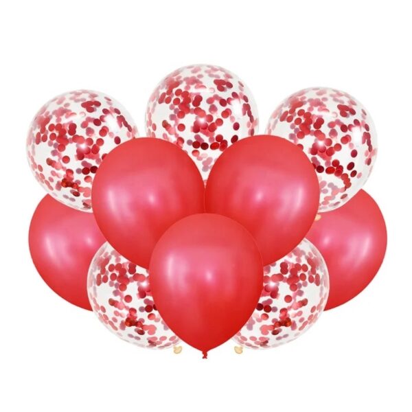 Ballons en pack 10 pcs coloris rouge