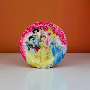 Assiettes en carton rondes princesses 17cm