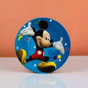 Assiettes en carton ronde mickey 17cm
