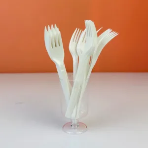Fourchettes jetables blanches