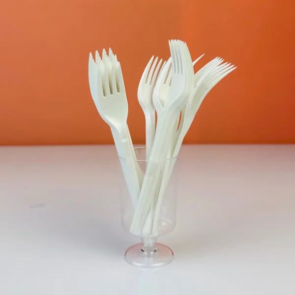Fourchettes jetables blanches