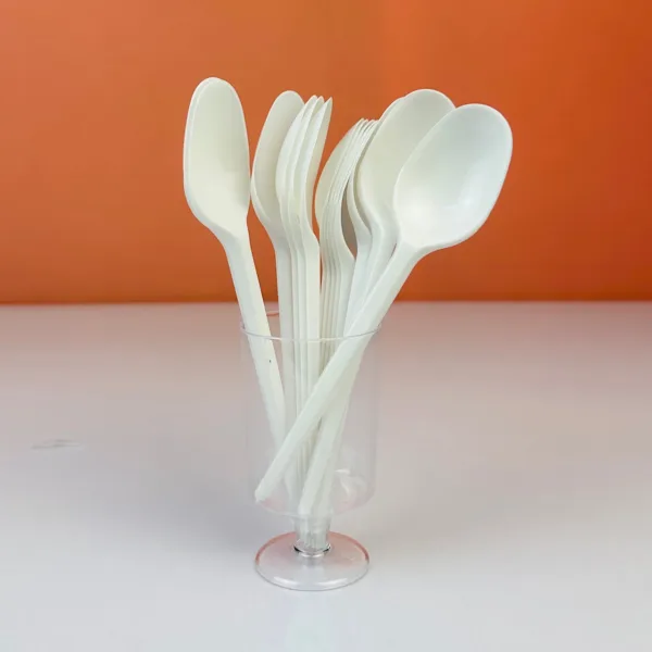 Cuilleres jetables blanches