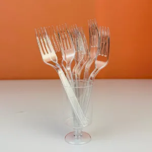 Fourchettes transparentes réutilisables