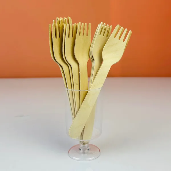 Fourchettes jetables en bois