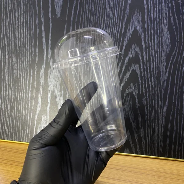 Gobelets transparent avec couvercle 400ml – Image 3
