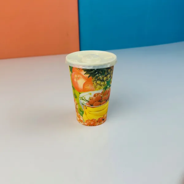 Gobelets en carton avec couverle 400ml