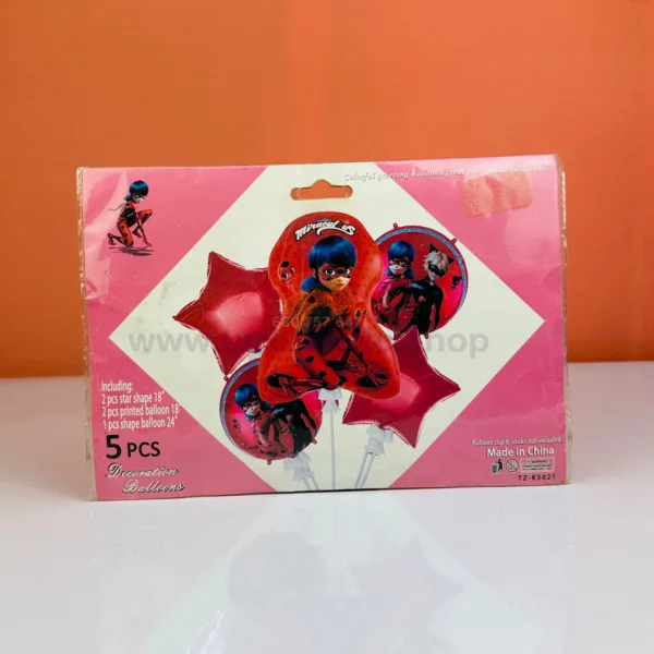 Pack figurines gonflables ladybug 5pcs – Image 2