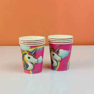 Gobelets en carton licorne