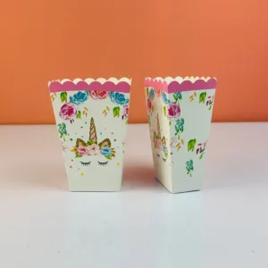 Boites a popcorn licorne
