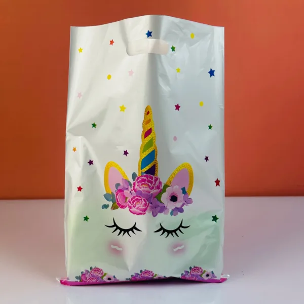 Plastiques a emporter licorne 32x22cm