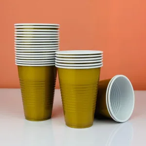 Gold party cups