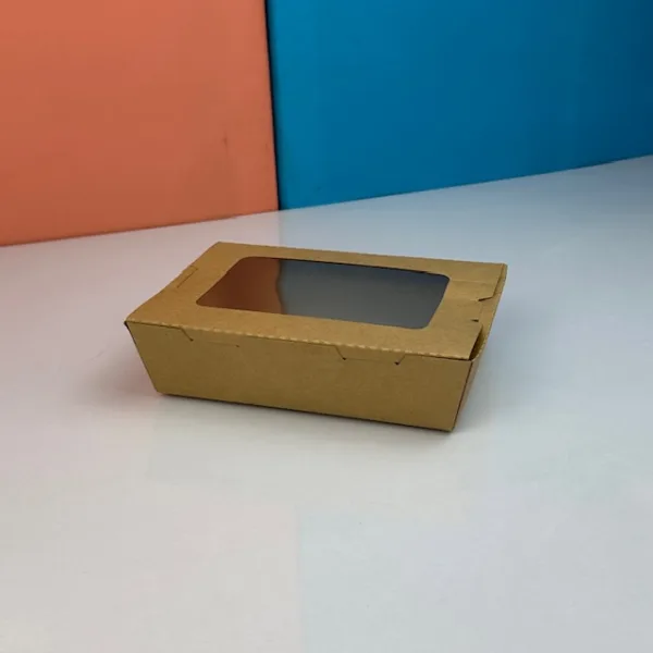 Barquettes en kraft avec fenêtre 2200ml