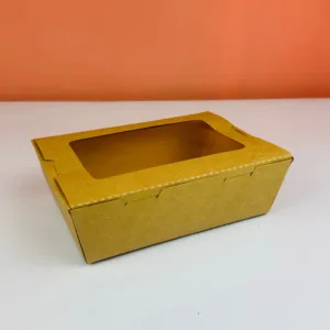 Barquettes en kraft avec fenêtre 1300ml