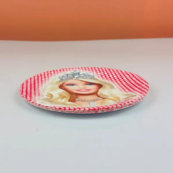 Assiettes en carton barbie 17cm – Image 2
