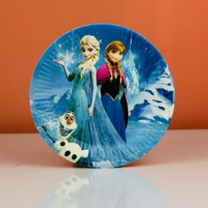 Assiettes en carton ronde frozen 17cm