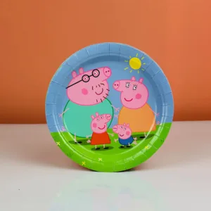 Assiettes en carton ronde peppa pig 17cm