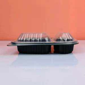 Barquettes noires cera 2 compartiments