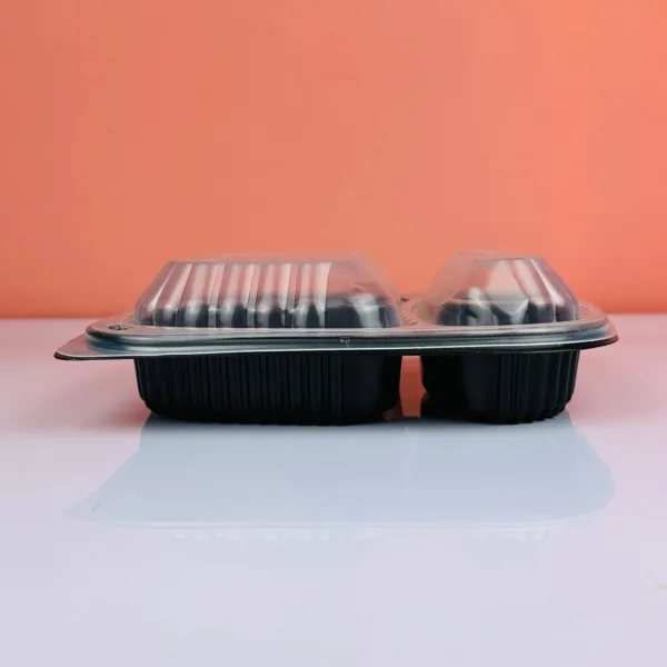 Barquettes noires cera 2 compartiments