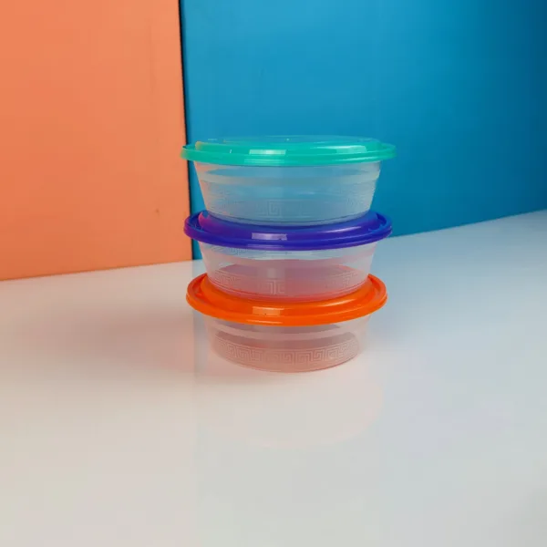 Barquettes rondes couvercles couleur 1000ml – Image 2