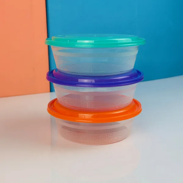 Barquettes rondes couvercles couleur 1000ml