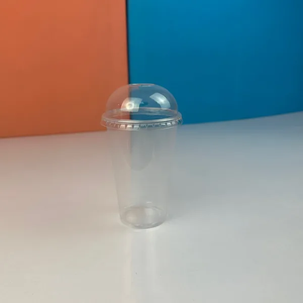 Gobelets transparent avec couvercle 400ml