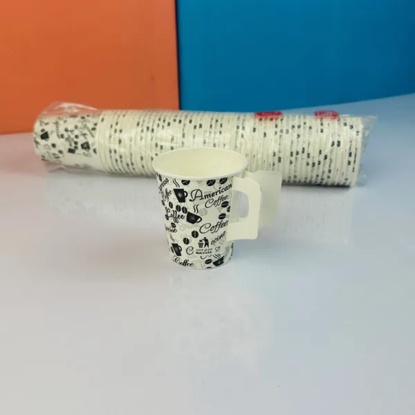 Gobelet en carton avec manche 140ml – Image 3