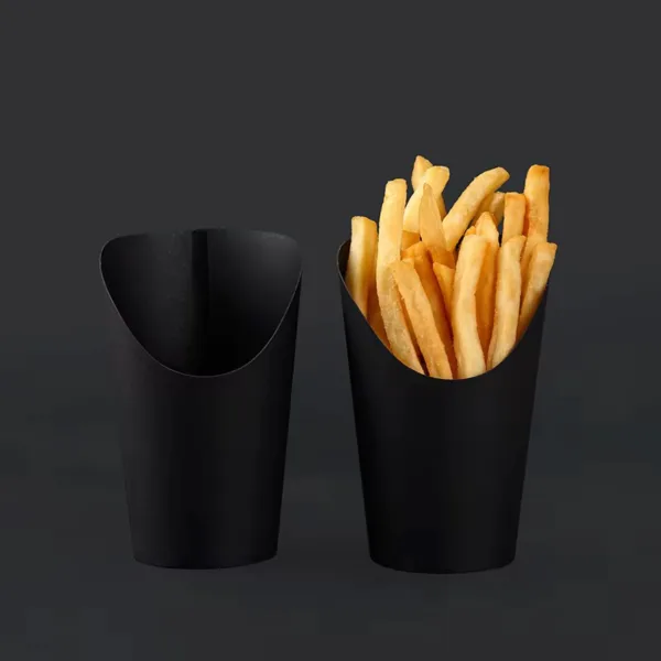 Gobelets à frites et wraps noirs 12oz – Image 5