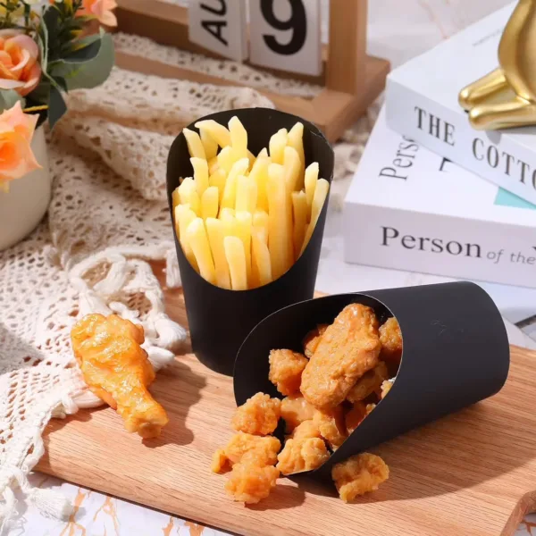 Gobelets à frites et wraps noirs 12oz – Image 4
