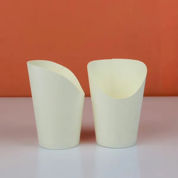 Gobelets à frites et wraps blanc 12oz