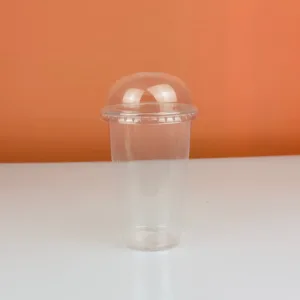 Gobelets transparent avec couvercle 400ml