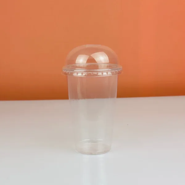 Gobelets transparent avec couvercle 400ml