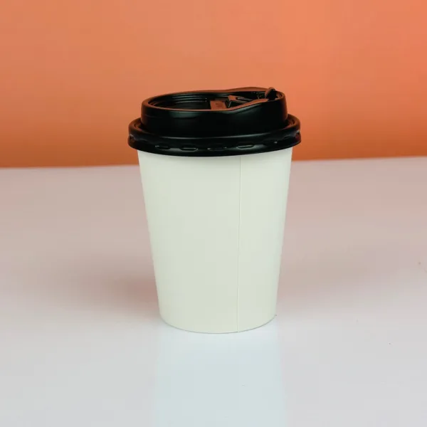 Gobelets à café avec couvercle blanc 200ml