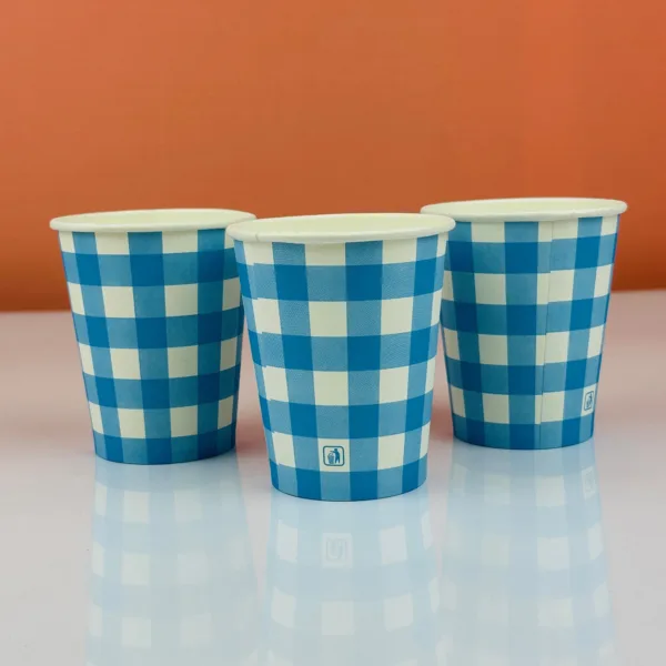 Gobelets en carton bleu 200ml