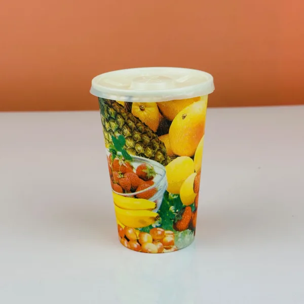 Gobelets en carton avec couverle 400ml – Image 3