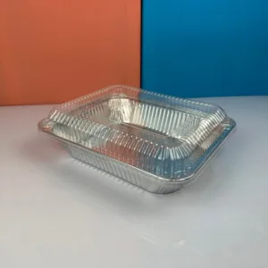 Plateau en aluminium avec couvercle en plastique 32*26*7cm