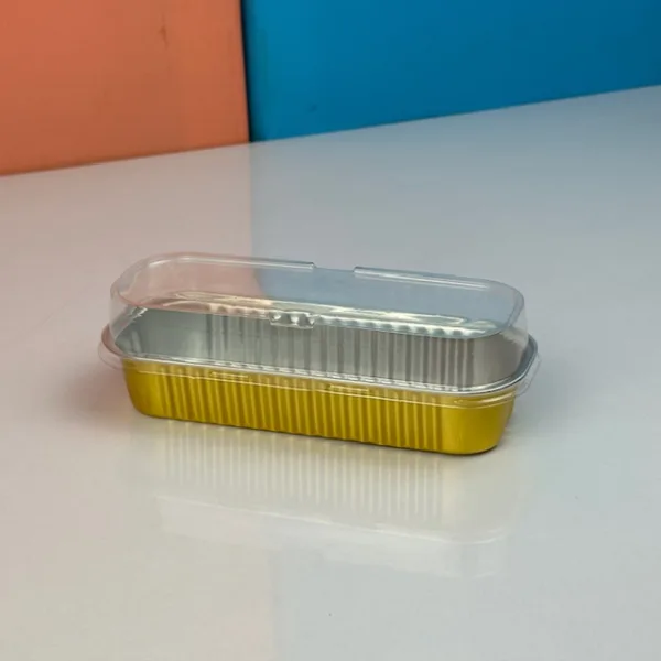 Mini barquettes en aluminium avec couvercle color or
