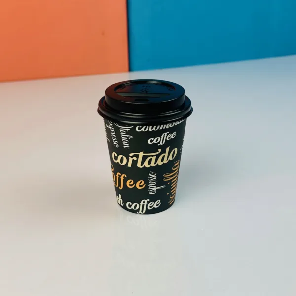 Gobelets à café avec couvercle expresso 200ml – Image 2