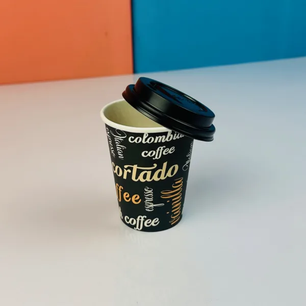 Gobelets à café avec couvercle expresso 200ml – Image 3