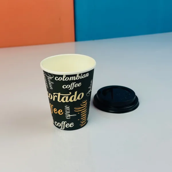 Gobelets à café avec couvercle expresso 200ml – Image 4