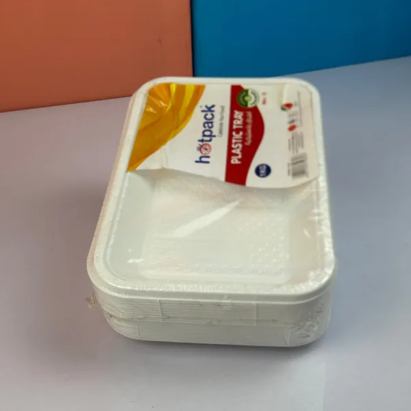 Assiettes en plastique réutilisables hotpack 22x16cm – Image 2
