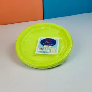 Assiettes party pack coloris vert citron 22cm
