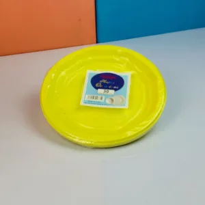 Assiettes party pack coloris jaune 22cm